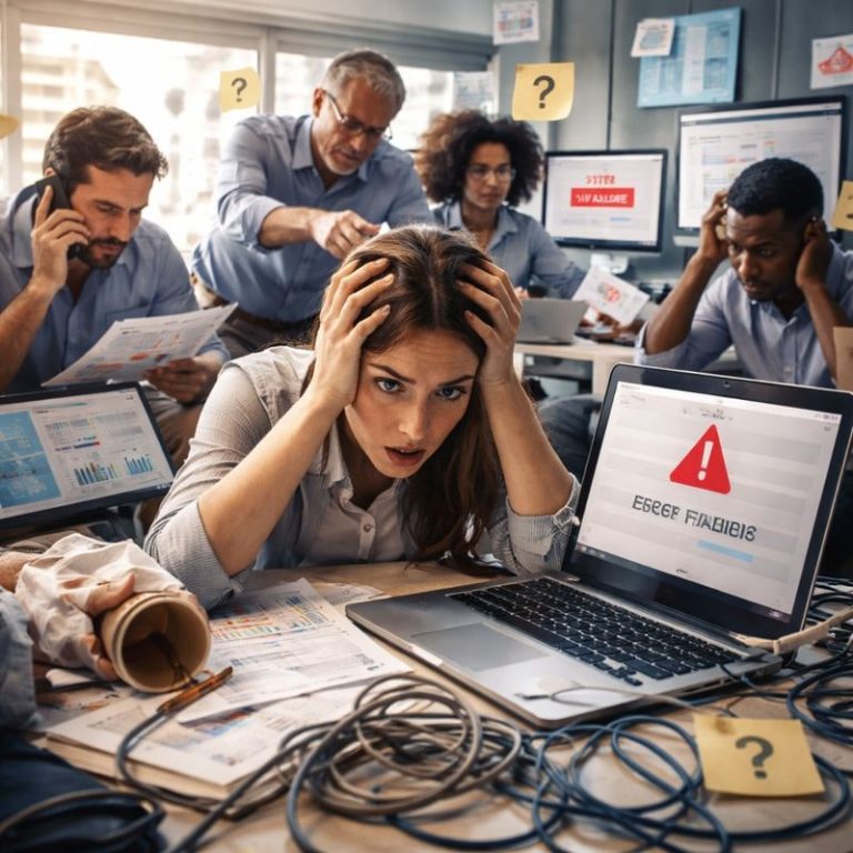 משרד בכאוס לאחר הטמעה לא טובה של מערכת חדשה